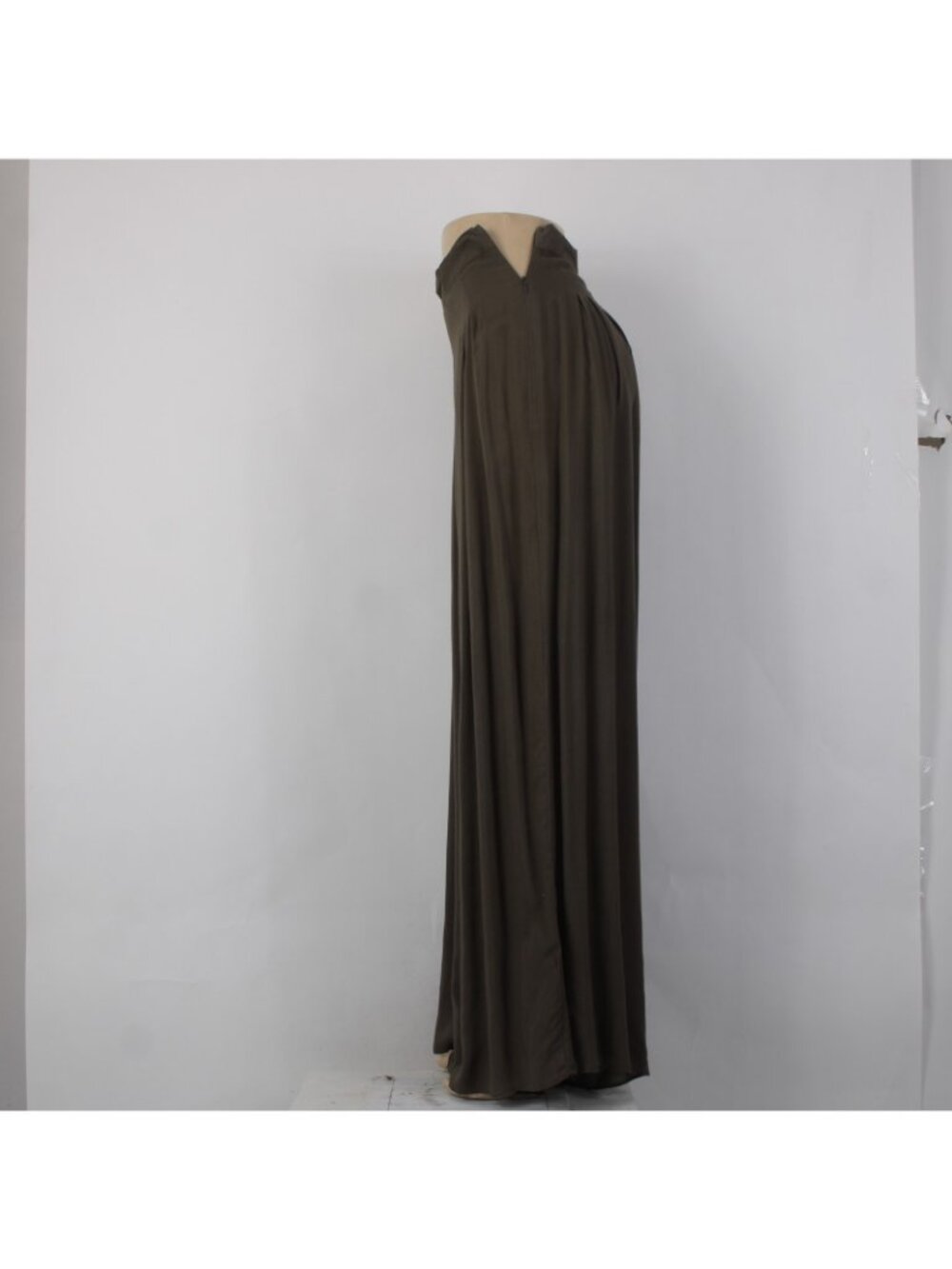 Catwalk Studio Pant $40 Sz L x 31 Moss Green Pleated Sheer Cotton Poly Pant - Picture 3 of 16